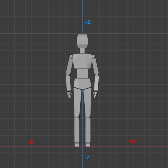 Typical orientation in Blender