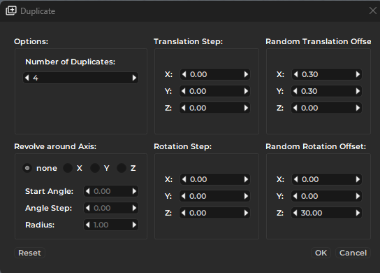 Duplicate dialog