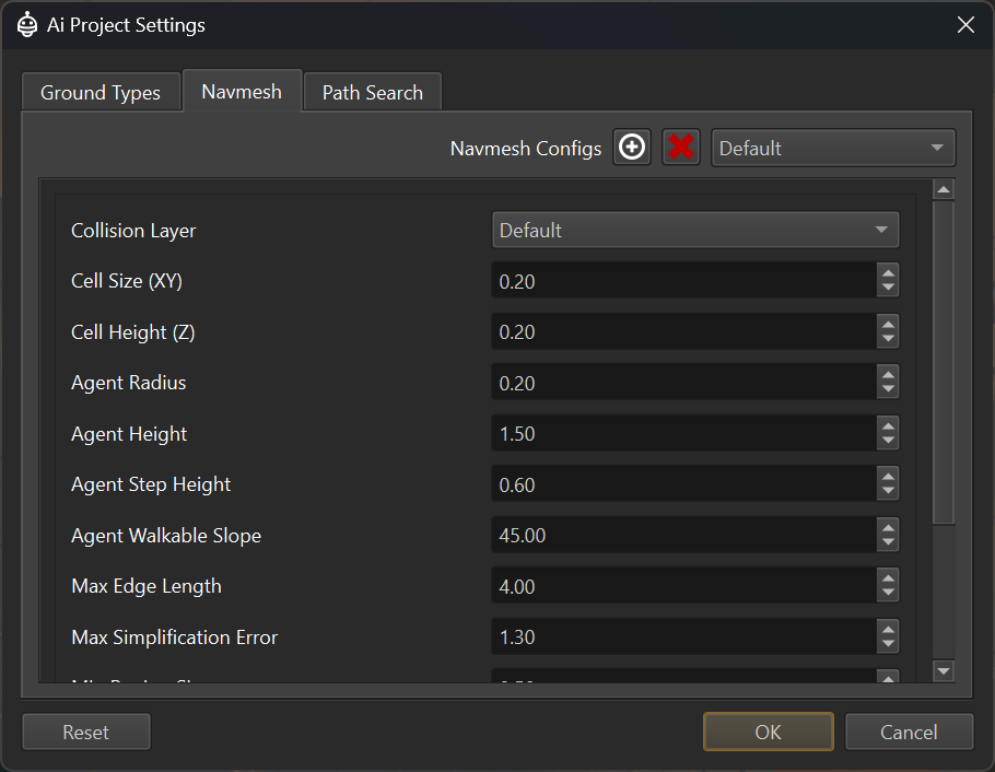 Navmesh config